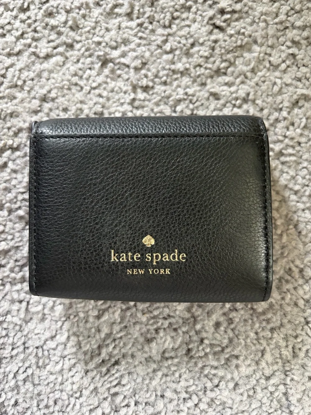 Kate Spade Black Pebbled Wallet